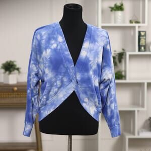 JOMA Blue & White Tie-Dye Cross Front Sweatshirt – Size Medium